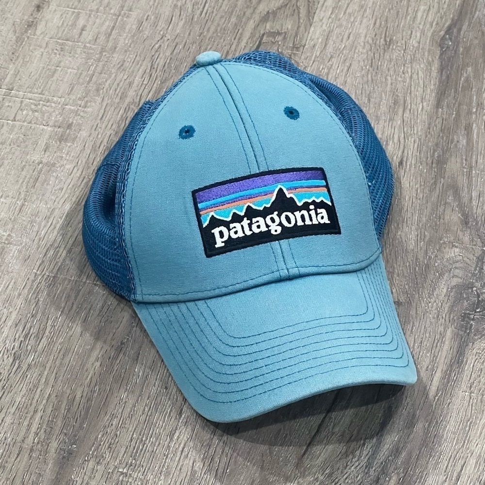 Patagonia Teal Blue Patch Logo Unisex Cap Hat